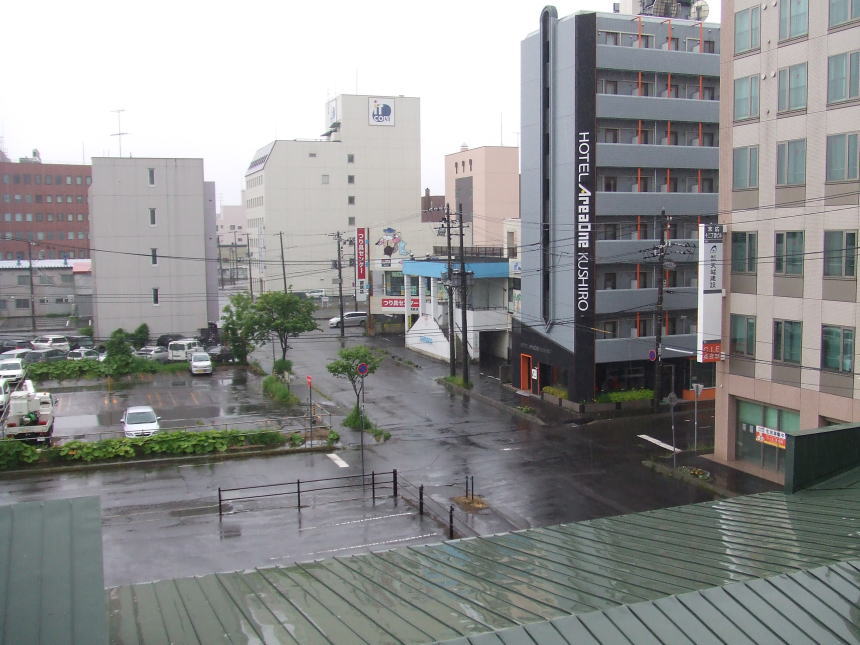 泊まった部屋の窓から見える景色