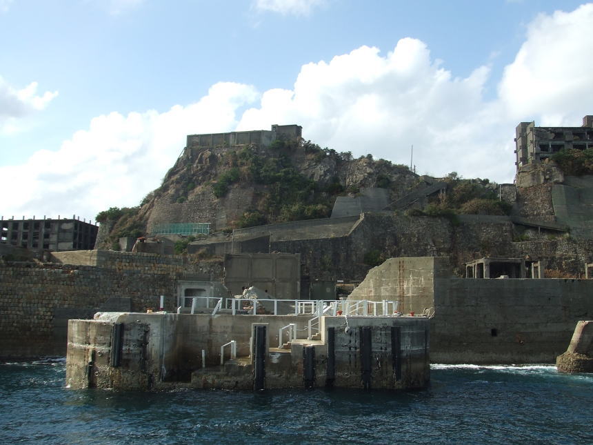 台風25号で壊れた桟橋