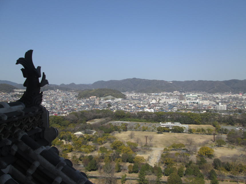 天守最上階からの眺め（北側）
