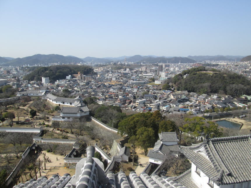 天守最上階からの眺め（西側）